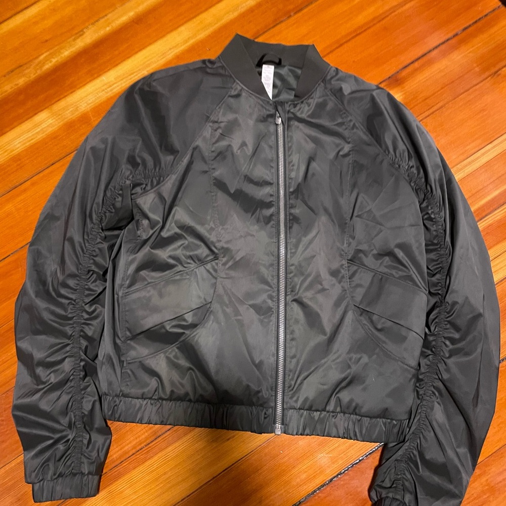 Lululemon Athletica Green Bomber Jacket with Relaxed Fit